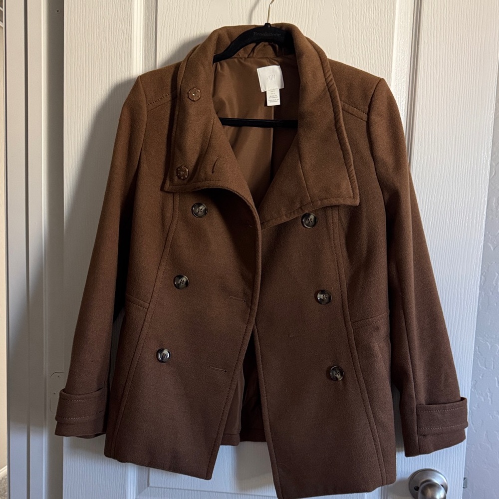 H&M Classic Brown Peacoat